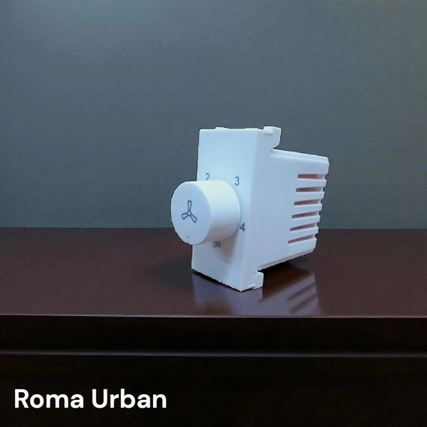 ROMA URBAN 100 WATT STEP FAN REGULATOR , 1M ( WHITE )
