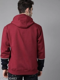 Holdets Men Solid Hooded Sweatshirts - L