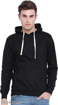 Holdets Men Solid Hooded Sweatshirts - L