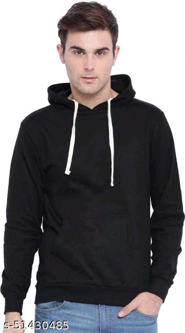 Holdets Men Solid Hooded Sweatshirts - L