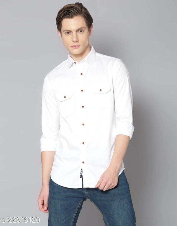 Men Classic Double Pocket Shirt - S