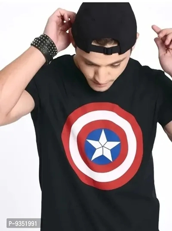 Men Round Neck Tshirt  - Black, Xl