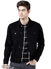 Men Jeans Jacket  - Bright Red, S