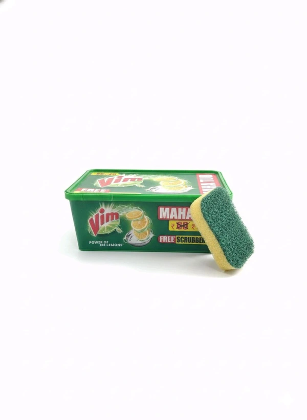 Vim Dishwash Bar Maha Tub (500g) – With Free Scrubber
