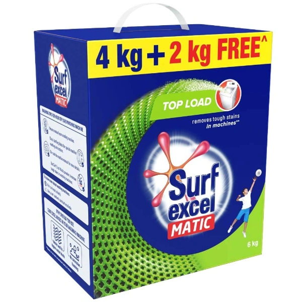 Surf Excel Matic top load detergent powder - 4Kg + 2Kg Free