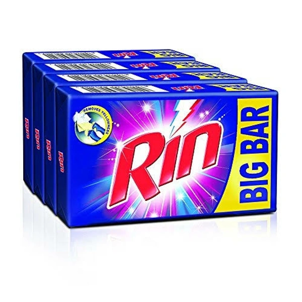 Rin Detergent Bar (రిన్ డిటర్జెంట్ బార్) - 4 x 250g