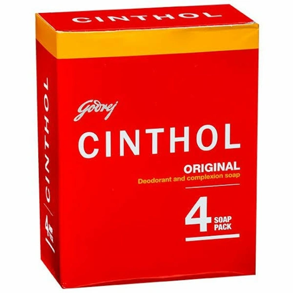 Cinthol Original Deodorant & Completion Soap (4 Soap Pack) - 4 of 150g