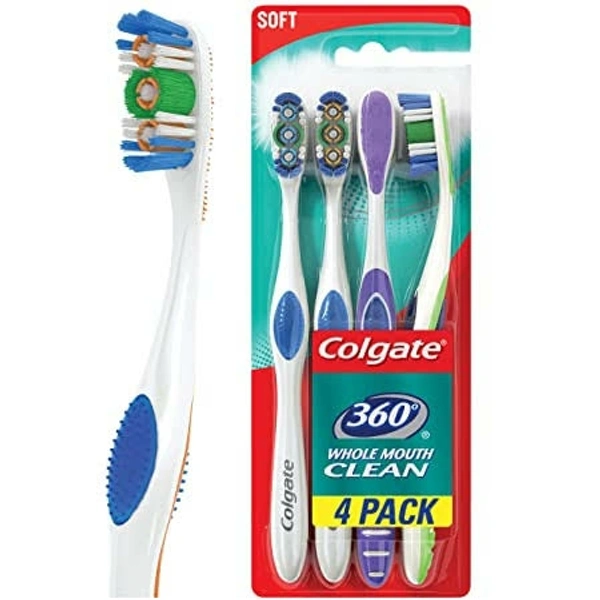 Colgate 360 Degree Whole Mouth Clean Tooth Brush (Buy 2 Get 2 Free) - 2+2 No's