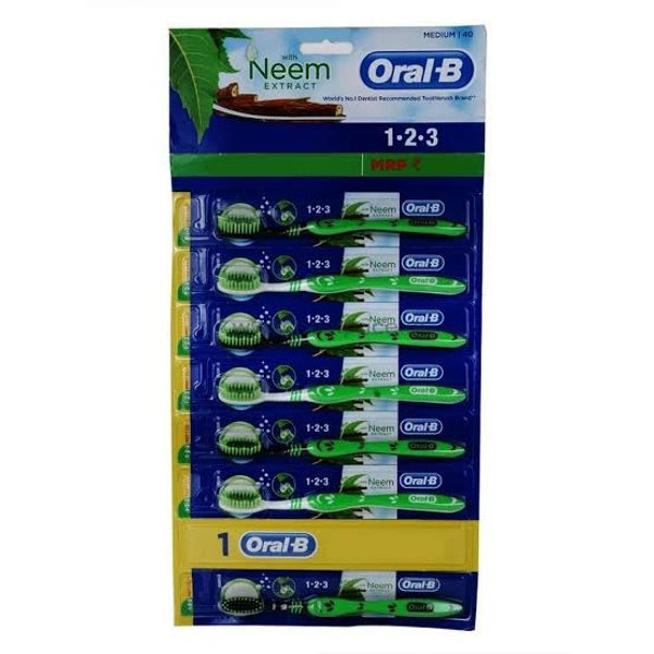 Oral-B 123 Neem Extract Tooth Brush - 1 PC