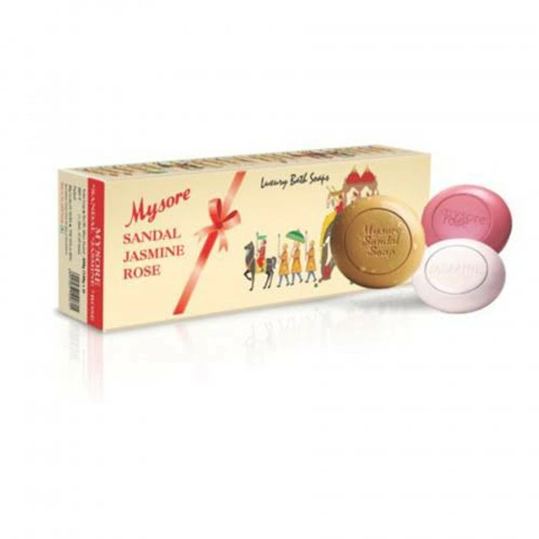 Mysore Sandal Jasmin Rose Soap Luxury Soap - 3x150g