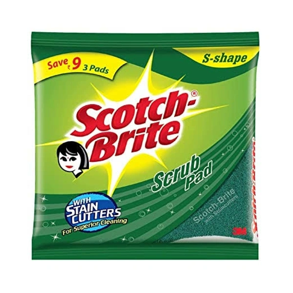 Scotch Brite Scrub Pad - 3 of Pack