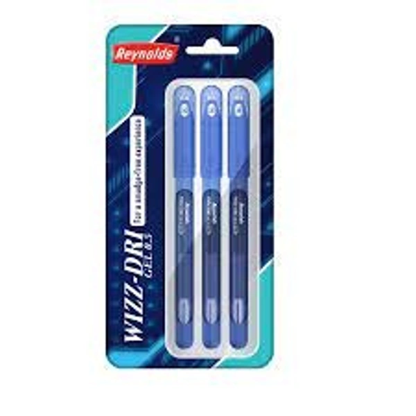 Reynolds Wizz-Dri Gel Pen Blue - 3 Pack