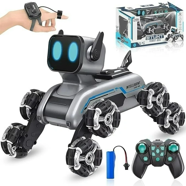 8WD PRO Remote Control Robot Dog RC Car | 8x8 Wheel Drive Gesture Sensor Stunt Car – 2.4GHz Double Sided