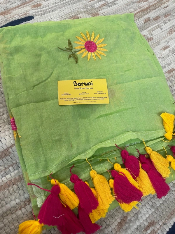 Sunflower Embroidery saree