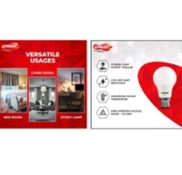 9w Basic Standard B22 LEDBulb(white. Pack of 1 Pcs