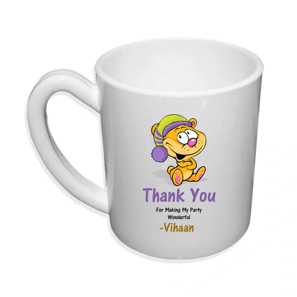 Set of 2 Unbreakable Personalized return gift mugs for kids - 330 ML