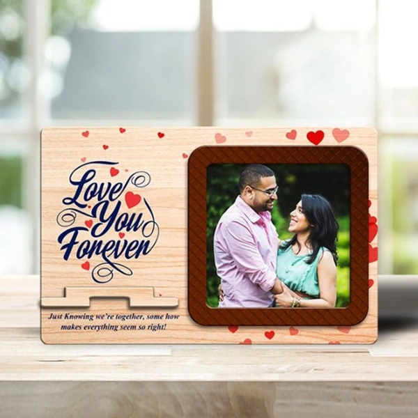 Table Top Photo Insert Photo Frame with mobile stand - 6x9 inch, Beige