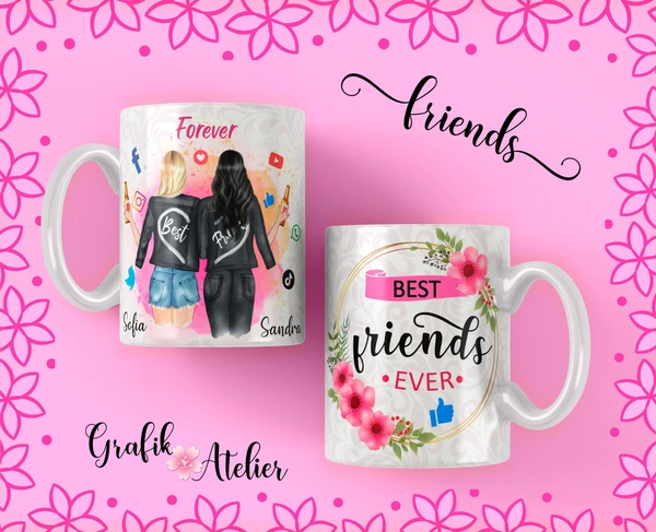 Friendship Gift Coffee Mug - 330 ML, White