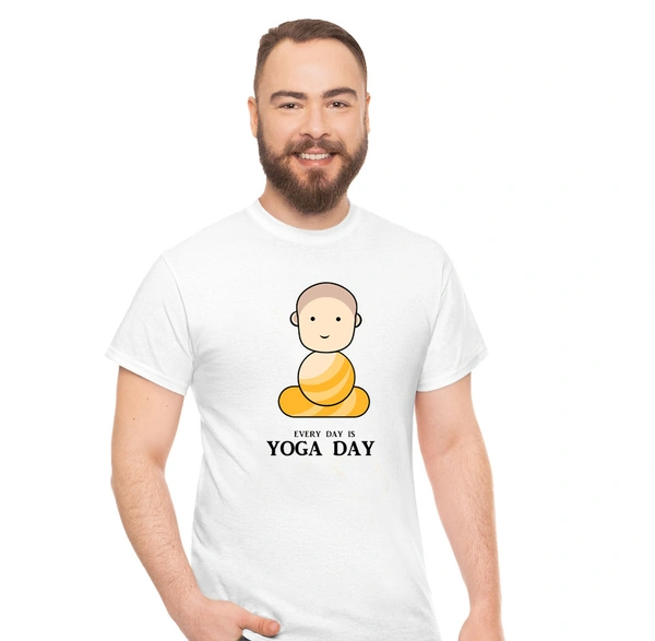 Yoda Day T-Shirts for Men and Women - Medium, Round Neck with Cute Baba Logo