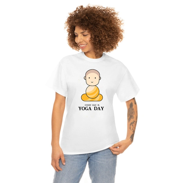 Yoda Day T-Shirts for Men and Women - Medium, Round Neck with Cute Baba Logo