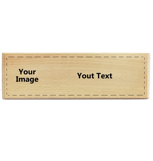 Personalized Laser Engraved Wooden Name Plate - 12x4 inch