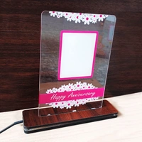 Personalized LED photo frame, Night lamp for anniversary gift - 8x7.5 inch