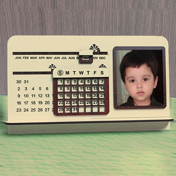 Personalised Birthday Gift Wooden Lifetime Infinite Desk Table Calendar for office/home