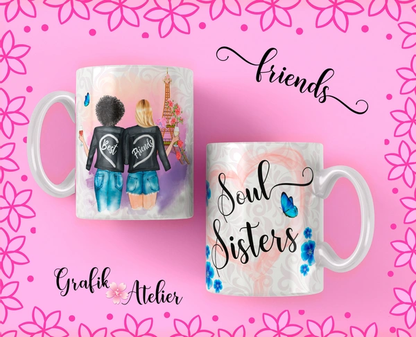 Friendship Day Gift ceramic coffee mug for girls - A-2