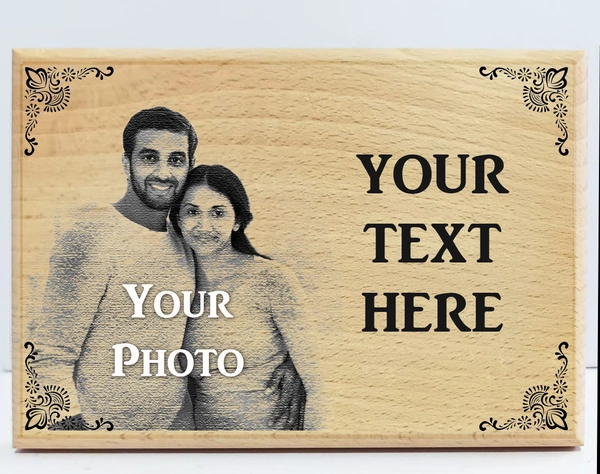 Personalized laser engraved Wooden Photo frame for Sister, Rakhi Gift for sister - 8x6