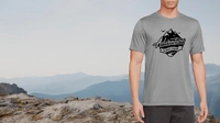 YOGDOTS Adventure Print T-Shirt for Hiking, Sports, Outing, Picknic or Adventure - S, Gray