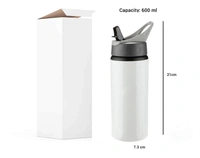 Achchha Gift Personalized metal sipper bottle - 600 ML Sports Sipper with straw