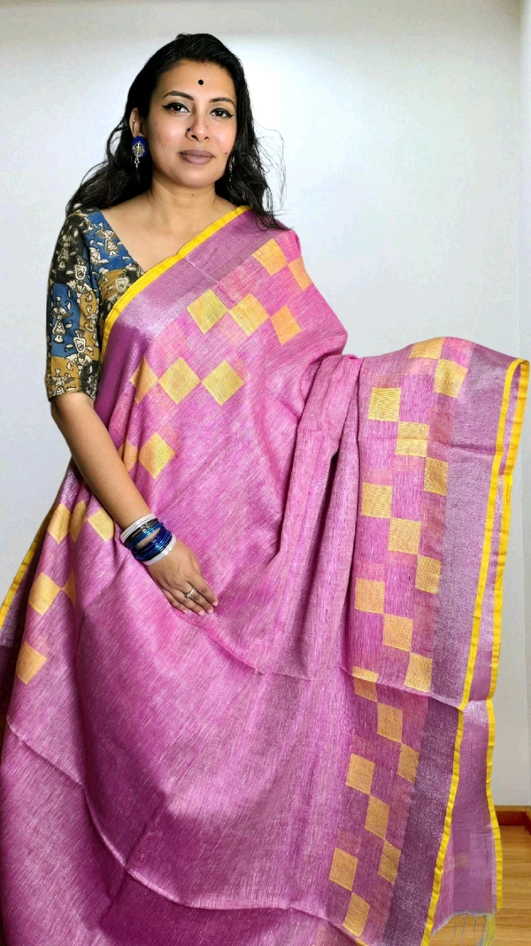 Pastel Linen Saree