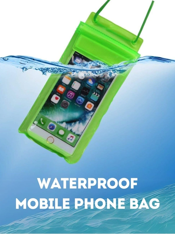 Waterproof Plastic Mobile Cover for Rain - Black