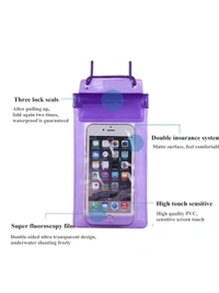 Waterproof Plastic Mobile Cover for Rain - Black