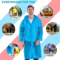 Waterproof Rain Coat Hooded Outdoor Water Resistant Suit Portable Men and Women (Pack Of 1) Random Colour