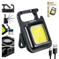 The Genuine Keychain LED Light with Bottle Opener, Magnetic Base and Folding Bracket Mini COB 500 Lumens Rechargeable Emergency Light 
