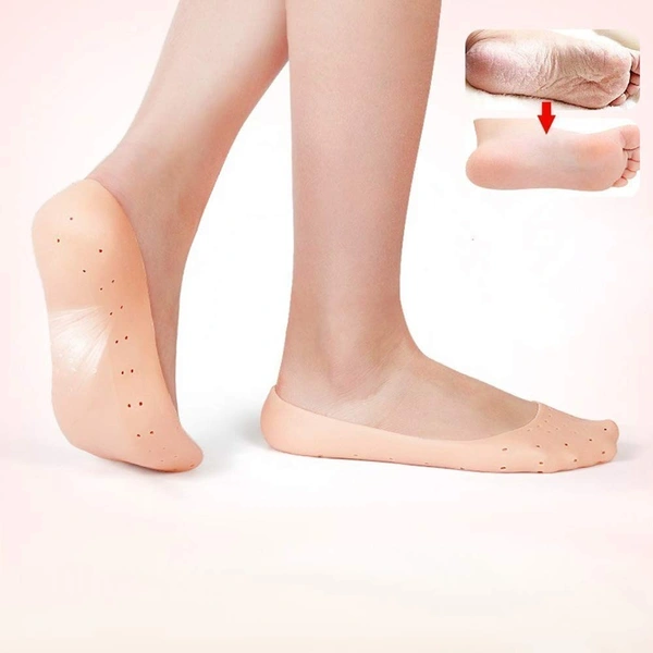 Anti Crack silicone Gel Foot Protector Moisturizing Socks - Pack Of1