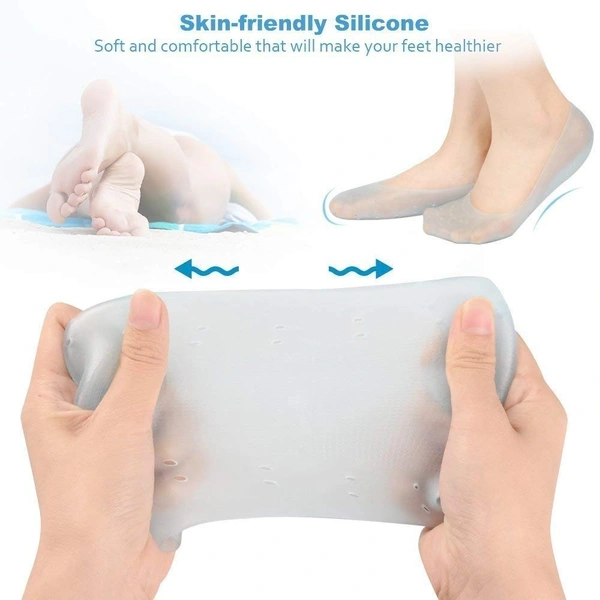 Anti Crack silicone Gel Foot Protector Moisturizing Socks - Pack Of1