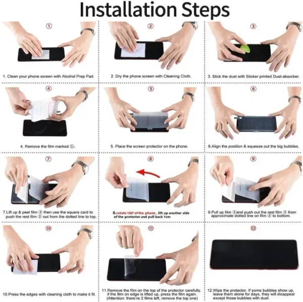 Fnpk  Front Membrane Screen Protector Esay installation - V30/V30Pro, Transperant