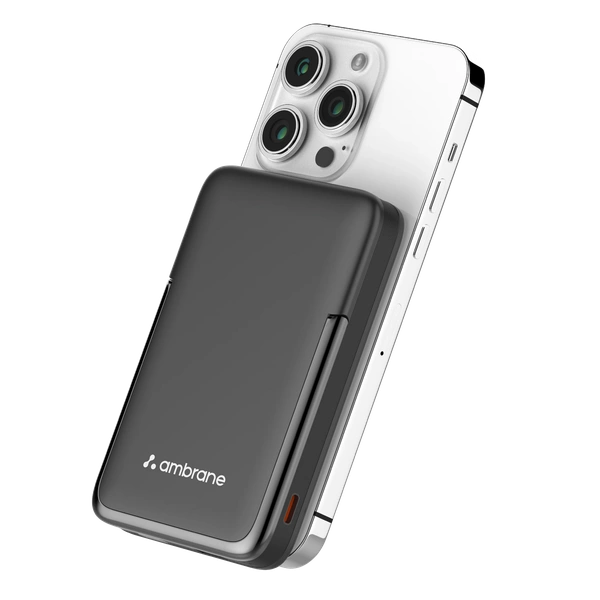 Ambrane  Aerosync PB11 10000mAh Magsafe Wireless Power Bank with Mobile Stand