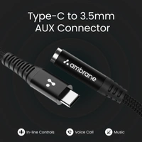 Ambrane  Type C to 3.5mm AUX Connector Type C to 3.5mm AUX Connector