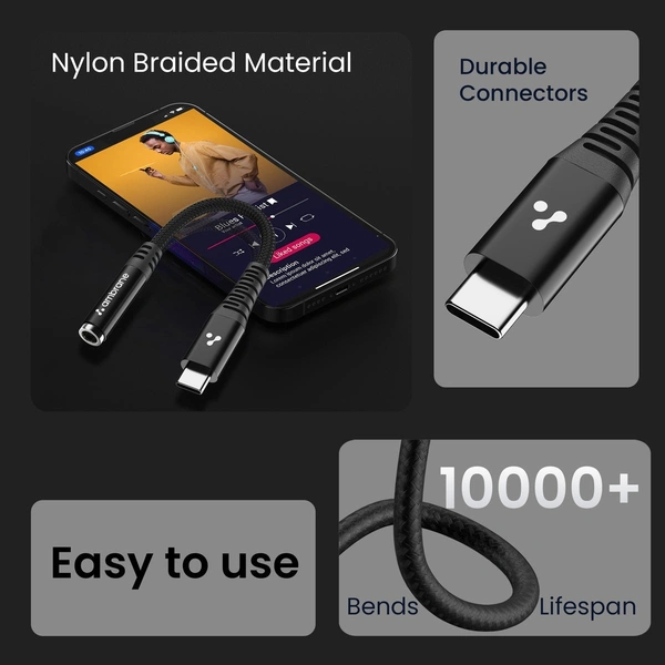 Ambrane  Type C to 3.5mm AUX Connector Type C to 3.5mm AUX Connector