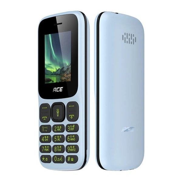 itel Ace 3 Shine Keypad Mobile | 1.8" Display | 1000 mAh Battery | City Blue - City Blue