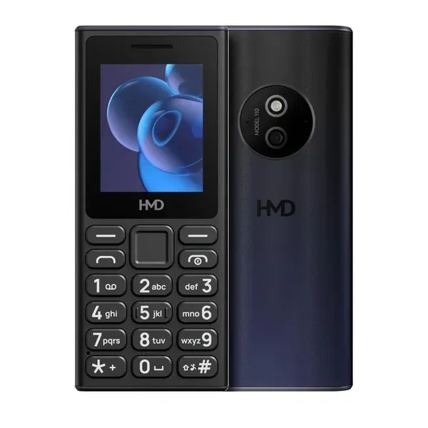 HMD 110 Keypad Phone with Built-in Scan & Pay UPI App, Rear Camera, Long-Lasting Battery, Wireless FM Radio - Black