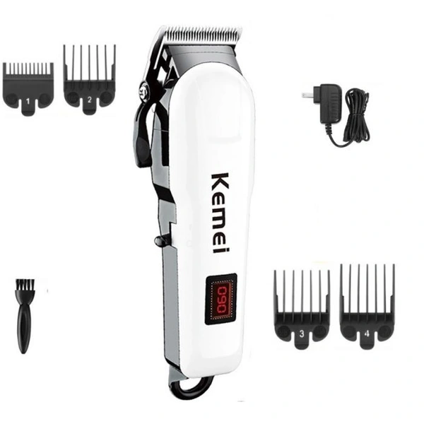 Kemei 809A Professional Rechargeable Men Hair Trimmer and Beard Runtime: 120min 5 Length Settings