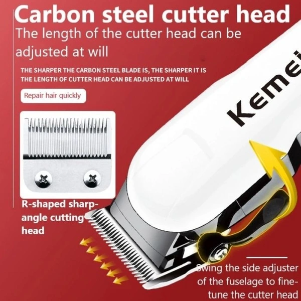 Kemei 809A Professional Rechargeable Men Hair Trimmer and Beard Runtime: 120min 5 Length Settings
