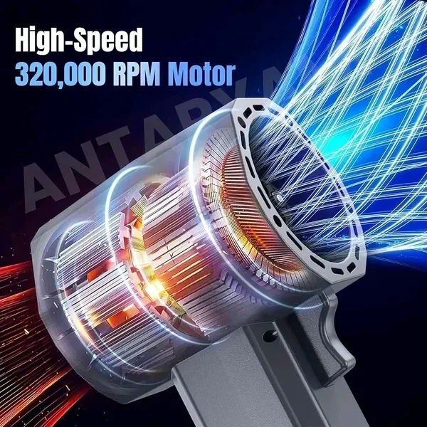 Multipule Use Turbojet Air Blower Cordless Car Dryer Blower Handheld High Powered | Portable Car Dryer | Turboglass Car Blower | Hair Dryer | Air Blower for Cleaning, Camping, Outdoor