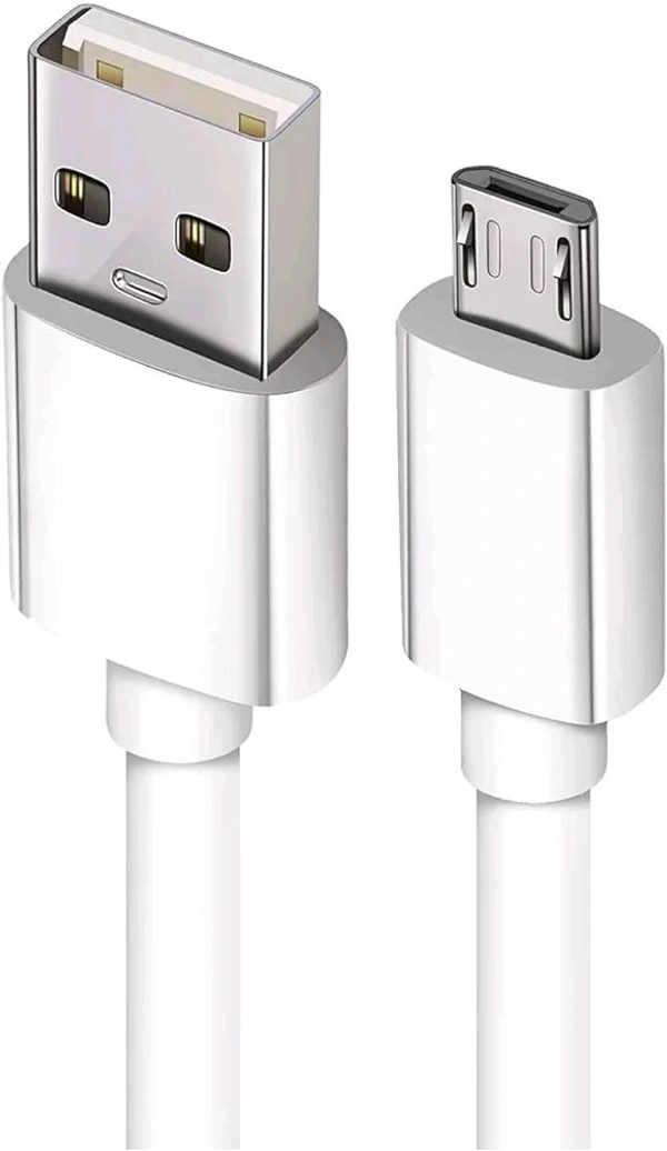 Bs Power White V8 Micro  2.4A USB Cable – 1Mtr - White