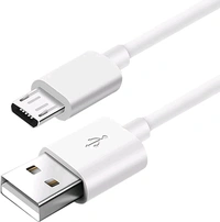 Bs Power White V8 Micro  2.4A USB Cable – 1Mtr - White