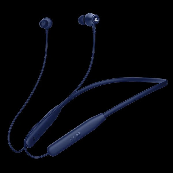 Boat   Rockerz 111 Bluetooth Wireless Neckband with Up to 40 Hrs Playtime - Deep Blue, 1 Year